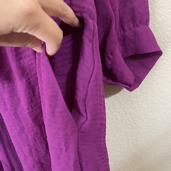 Rebecca Taylor Dress Womens Size 6 Knee Length Tie Sash Purple Lined - Picture 5 of 8